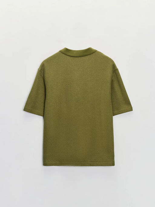 Футболка поло из фактурного хлопка / Zarina  фото 2