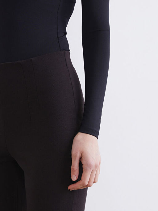 Dar Fit ?spanyol Pa?a Kad?n Pileli Pantolon