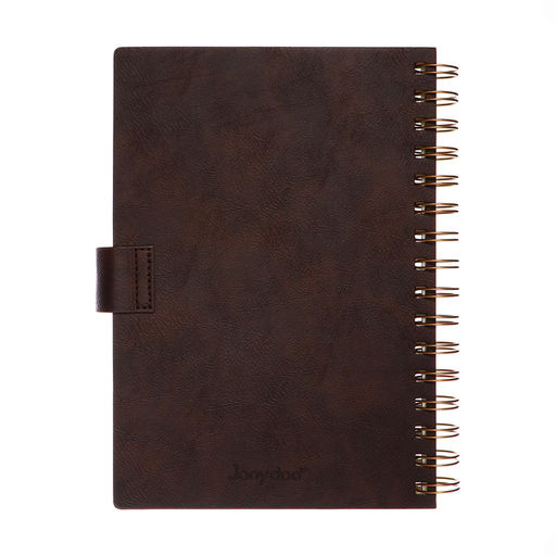 Ежедневник недатированный А5, 80 листов, в клетку, на гребне, обложка кожзам, с хлястиком, коричневый - Simaland фото 10