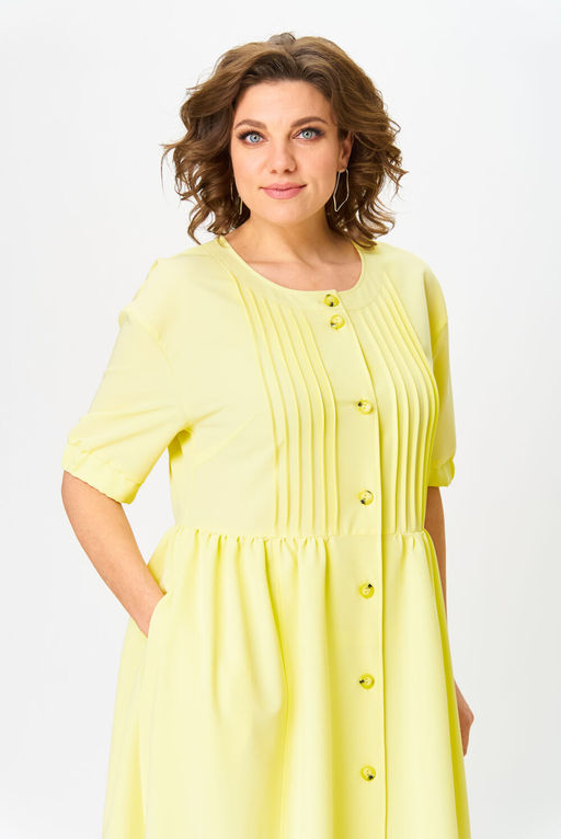 Платье Anastasia Mak 1219 бледно-желтый  фото 7