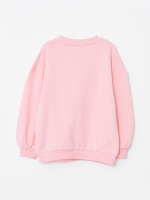 Bisiklet Yaka Bask?l? Uzun Kollu K?z ?ocuk Sweatshirt - Waikiki фото 2