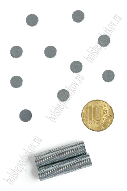 Магниты неодимовые 8*1 мм (50 шт)