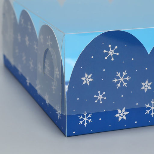 Цена за 5 шт. Коробка подарочная с PVC крышкой «С Новым годом!», 20×30×8 см