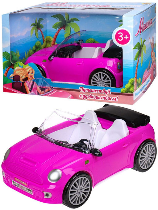 Машина инерц. "Кабриолет розовый -1" 30*15,5*13см, в коробке (И-1045)