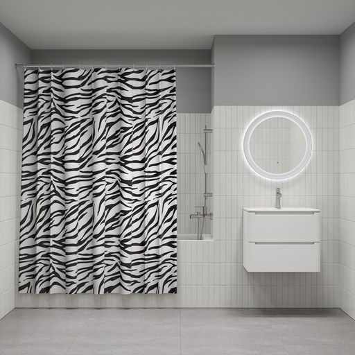 BB03P18i11, Штора для ванной, 200x180 см, Полиэстер, ID