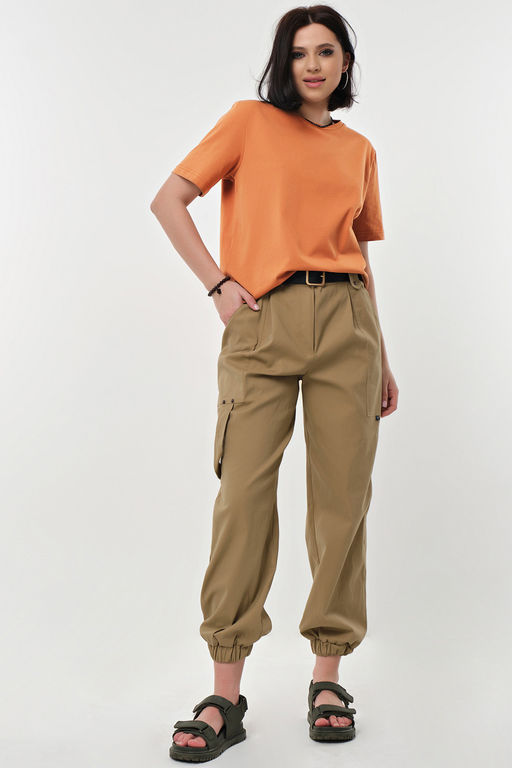 Футболка базовая трикотажная оверсайз из хлопка - Fly фото 33