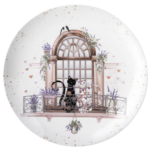 НАБОР ТАРЕЛОК ОБЕДЕННЫХ LEFARD ЛАВАНДОВЫЕ КОТЫ 2 ШТ. 25,5*2,5 СМ (КОР=12НАБ.)  фото 5