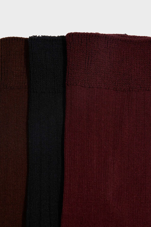 Erkek 3l_ Pamuk Akrilik Uzun _orap - Defacto фото 4