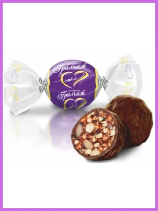 Мягкий грильяж (пакет) 0.8кг /Жако