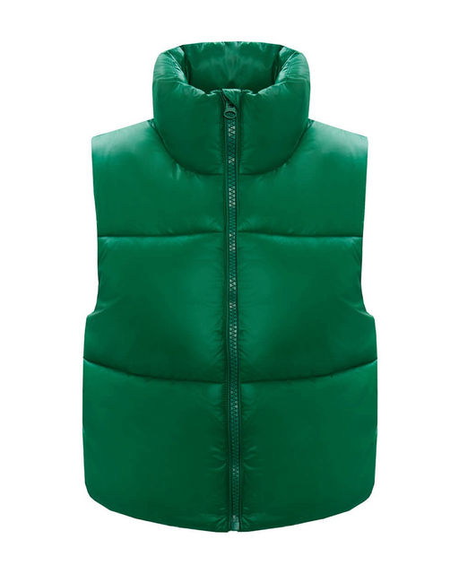 Зеленый утепленный жилет - Incity фото 8