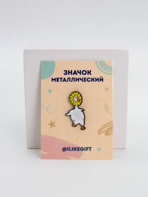 Значок металлический iLikeGift "Flower goose"