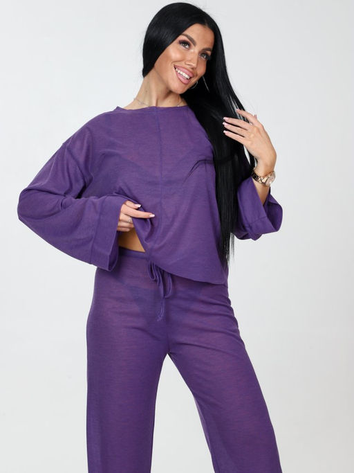 006 Пижама брюки (Фиолетовый) - А-дина фото 6