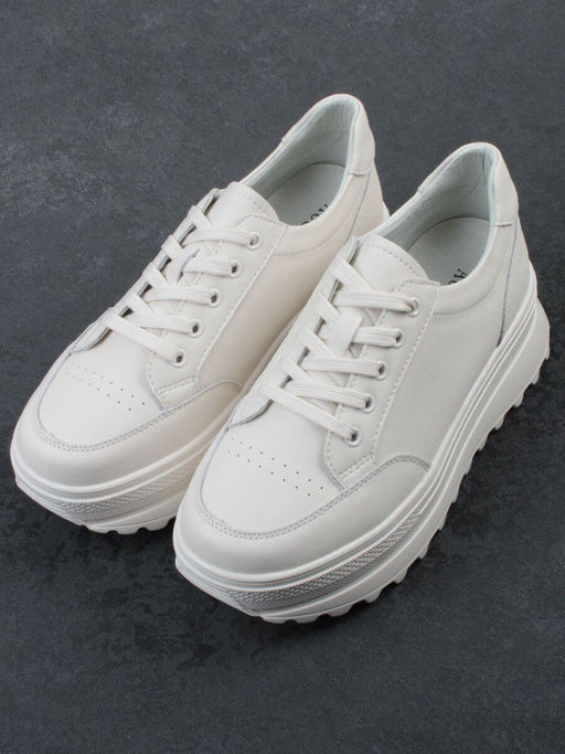 03-YC282-2 BEIGE Кроссовки женские (натуральная кожа) - Фабричный китай фото 7