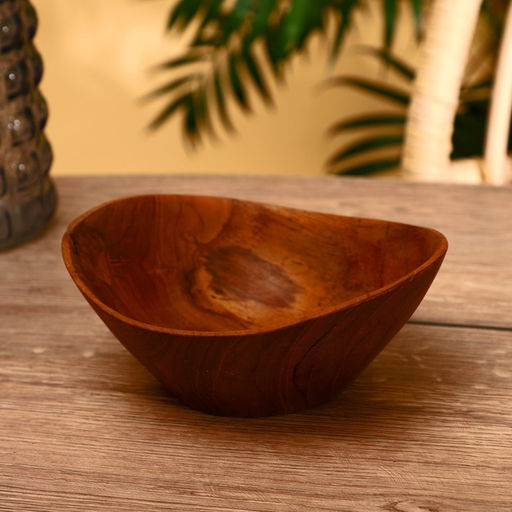 Тарелка, 20×18×8 см, тиковое дерево