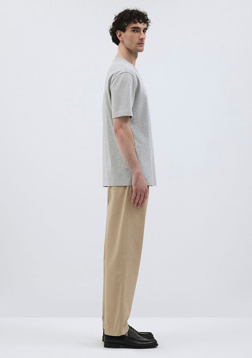 Gri Premium Basic Tisort - Mavi фото 4