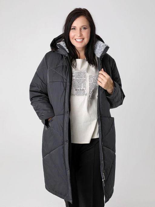 24420 Пальто черный - Dizzyway фото 3