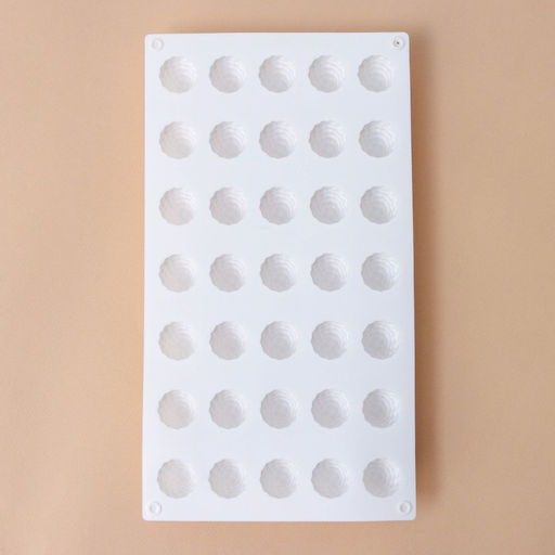 Форма для муссовых десертов и выпечки KONFINETTA Ежевика, силикон, 29?16?2,5 см, 35 ячеек (2,8?2,5 см), цвет белый фото 6