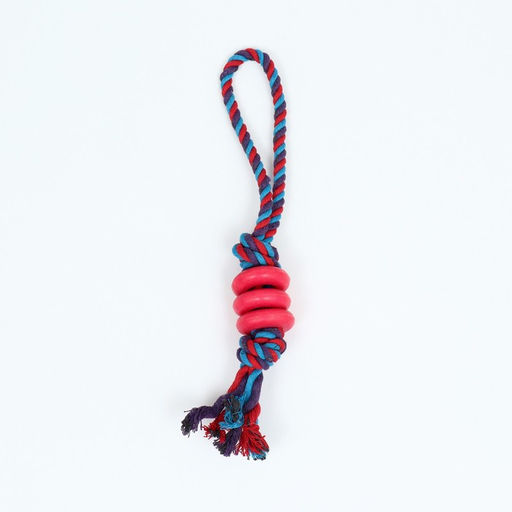 Игрушка канатная Узел с кольцами, до 90 г, микс цветов - Пижон фото 2