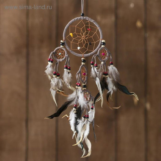 Ловец снов «Пять серых колец», 0.7×15×40 см