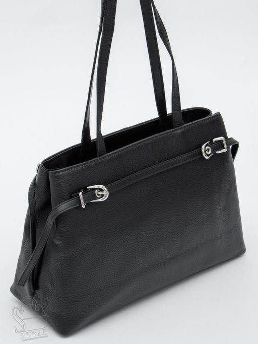 Сумка женская кожаная 8021-2S black Velina Fabbiano-Safenta