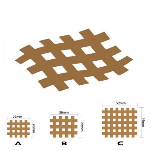 Кросс тейпы BB CROSS TAPE 4,9 см x 5,2 см (размер С) бежевый  фото 3