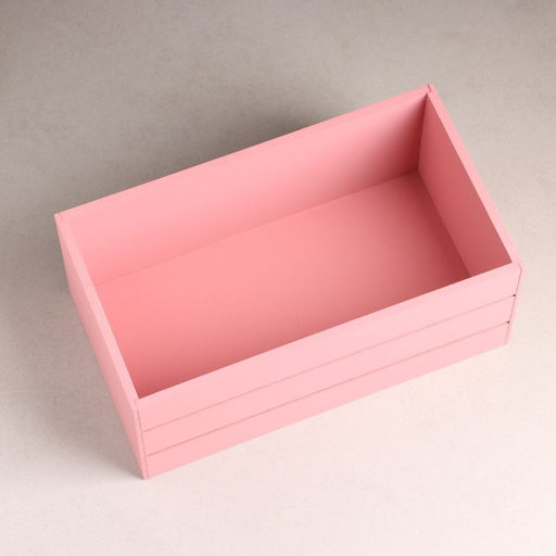 Кашпо деревянное 25х14х11 см Розовый Коралл - Дарим красиво фото 3