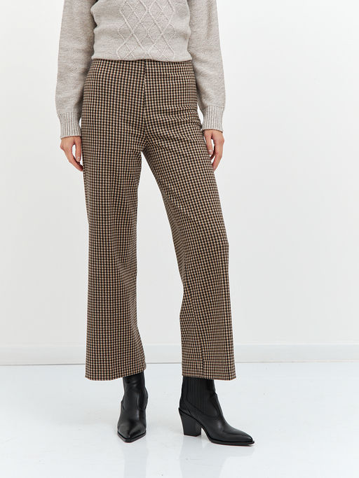 брюки женские широкие в коричневых цветах - Glenfield фото 3