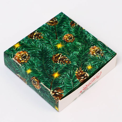 Цена за 5 шт. Подарочная коробка сборная с окном «Счастья», 11.5×11.5×3 см