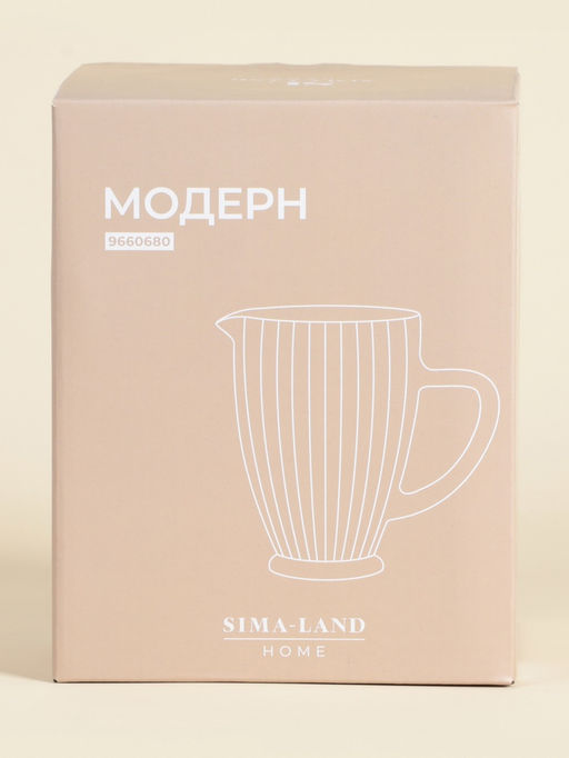 Кувшин SL Home «Модерн», 1.2 л, 19.5×13×18.5 см, стекло, графитовый