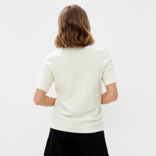 Футболка женская MINAKU: Knitwear collection, экрю, размер 46