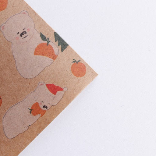 Цена за 10 шт. Бумага упаковочная крафтовая «Медвежата», 50 х 70 см