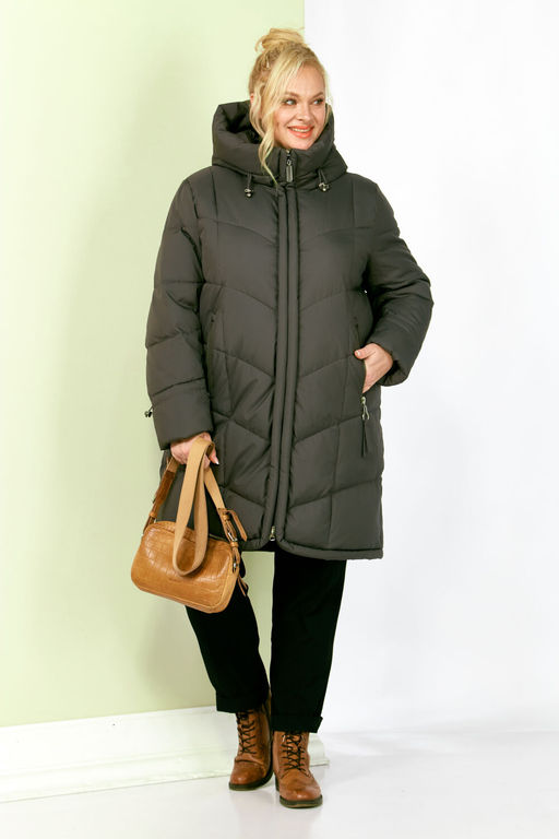 Куртка SHETTI 2204 серо-зелёный