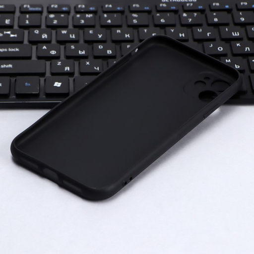 Чехол Innovation, для iPhone 11, силиконовый, матовый, черный