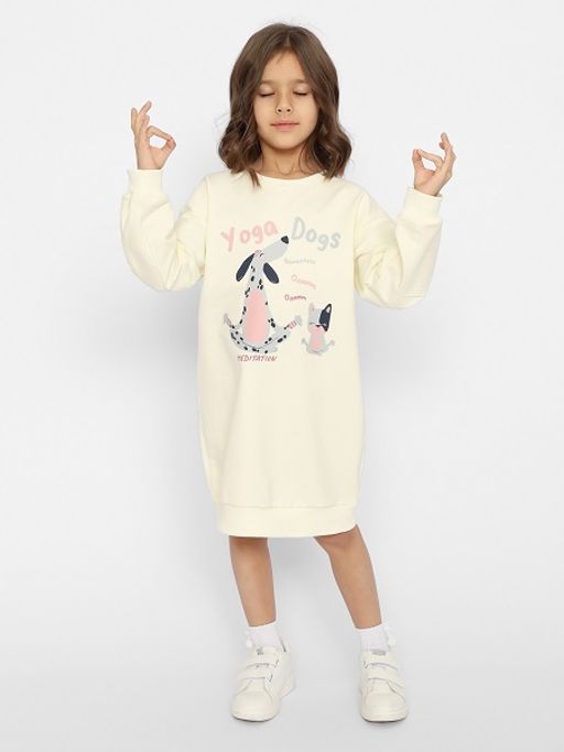 CRB wear/CSKG 63442-21-350 Платье для девочки,экрю/Ex.Cherubino  фото 2