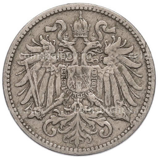 Монета 10 геллеров 1895 года Австрия