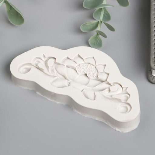 Цена за 2 шт. Молд силиконовый Узор - цветок лотоса 4.5?9.7 см