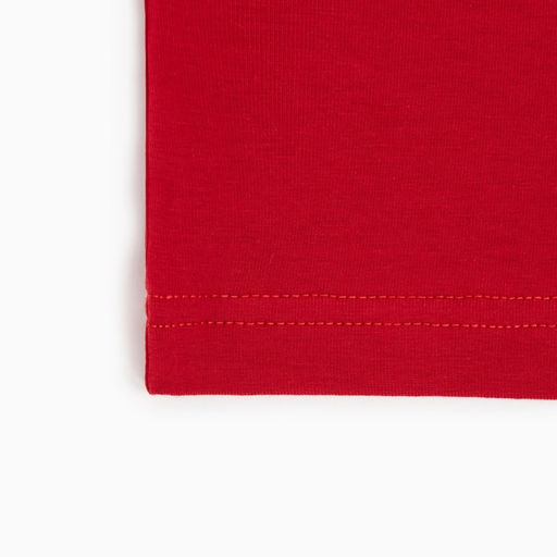 Футболка женская с вырезом лодочка MINAKU: Basic line, красная, размер 46