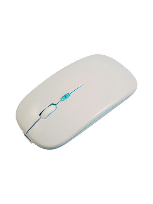 Мышь MB-2.4 беспроводная, оптическая, подсветка, 800-1600 dpi, USB, Bluetooth, белая