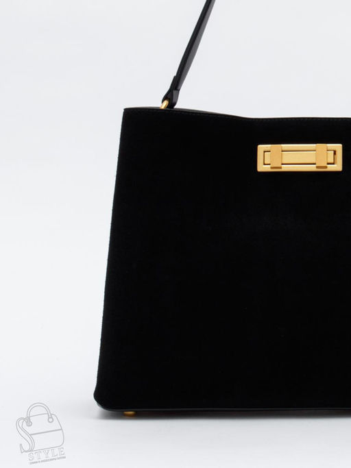 Сумка женская кожаная 1087MF black Polina&Eiterou