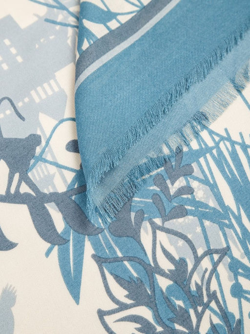 Платок жен. шелк+шерсть+мод 120х120 E16-8226-11 - Eleganzza фото 3