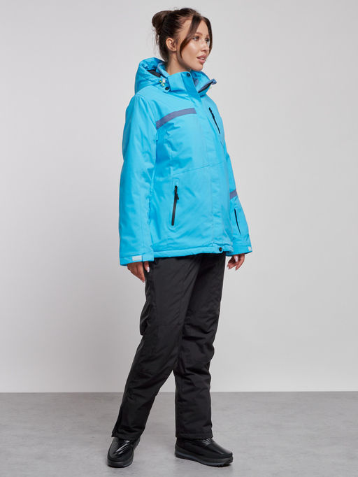 Горнолыжный костюм женский большого размера зимний голубого цвета 03382Gl - Chunmai фото 3