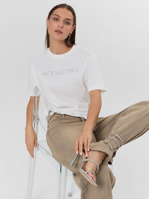 Футболка женская белая с надписью Игристая - Mark formelle фото 6