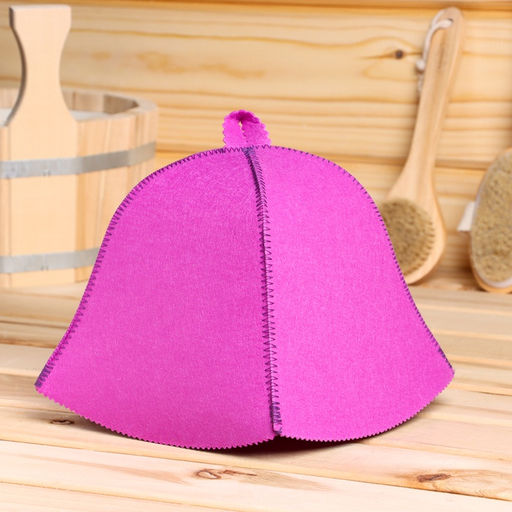 Шапка для бани и сауны «Классическая», полиэфир, сиреневая, «Добропаровъ»