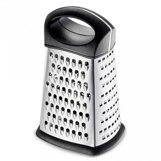 Терка из нержавеющей стали Presto 14,5х11,5х23см, четырехгранная, с контейнером, пластмассовая ручка, Regent (Китай) - Домашняя Мода фото 3