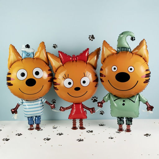 Шары воздушные фольгированные 39" «Три кота. Коржик», ходячая фигура