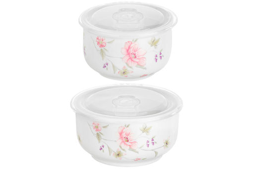 Набор 2 салатников 12,5*12,5*7 см 540 мл + 9,5*9,5*6,5 см 240 мл Диана с плас.крышкой - Elan gallery фото 12