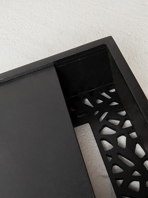 Салфетница 21x13x8 черный дерево акации