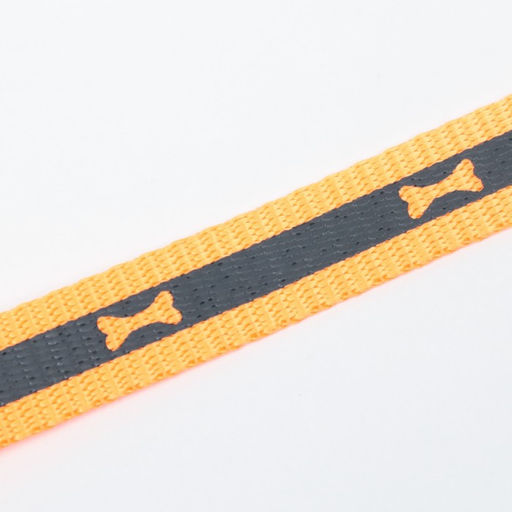 Ошейник Кость, ОШ до 37 см, ширина 1,5 см, оранжевый - Пижон фото 5