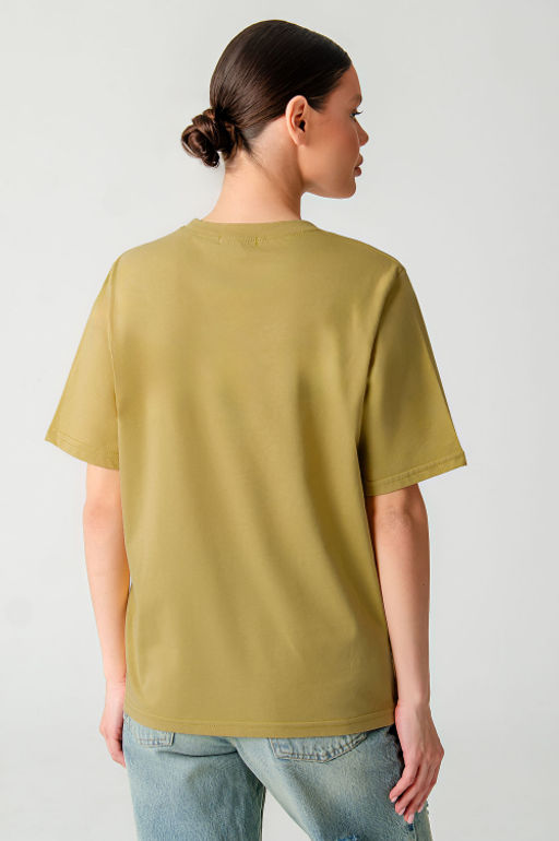 Арт. 3-1142 Футболка женская 42-50 (5 шт) Цвет:горчичный - Калинка фото 10