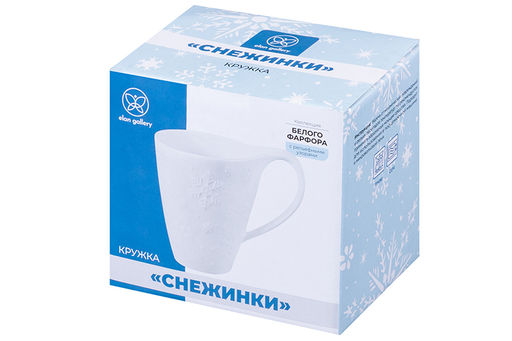 Кружка 350 мл 13*8,7*11,5 см "Снежинки"